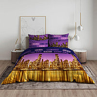 КПБ 2 ТДЛ Текстиль "Василиса Ночной город", Хлопок 100%, бязь самоцветная