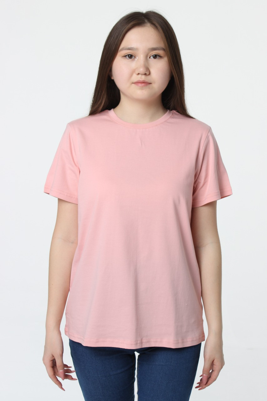 Женская футболка свободного кроя. Цвет: Розовый