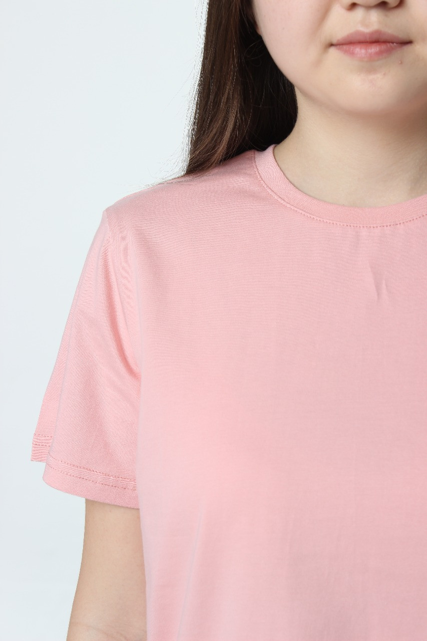 Женская футболка свободного кроя. Цвет: Розовый - фото 2 - id-p109144227
