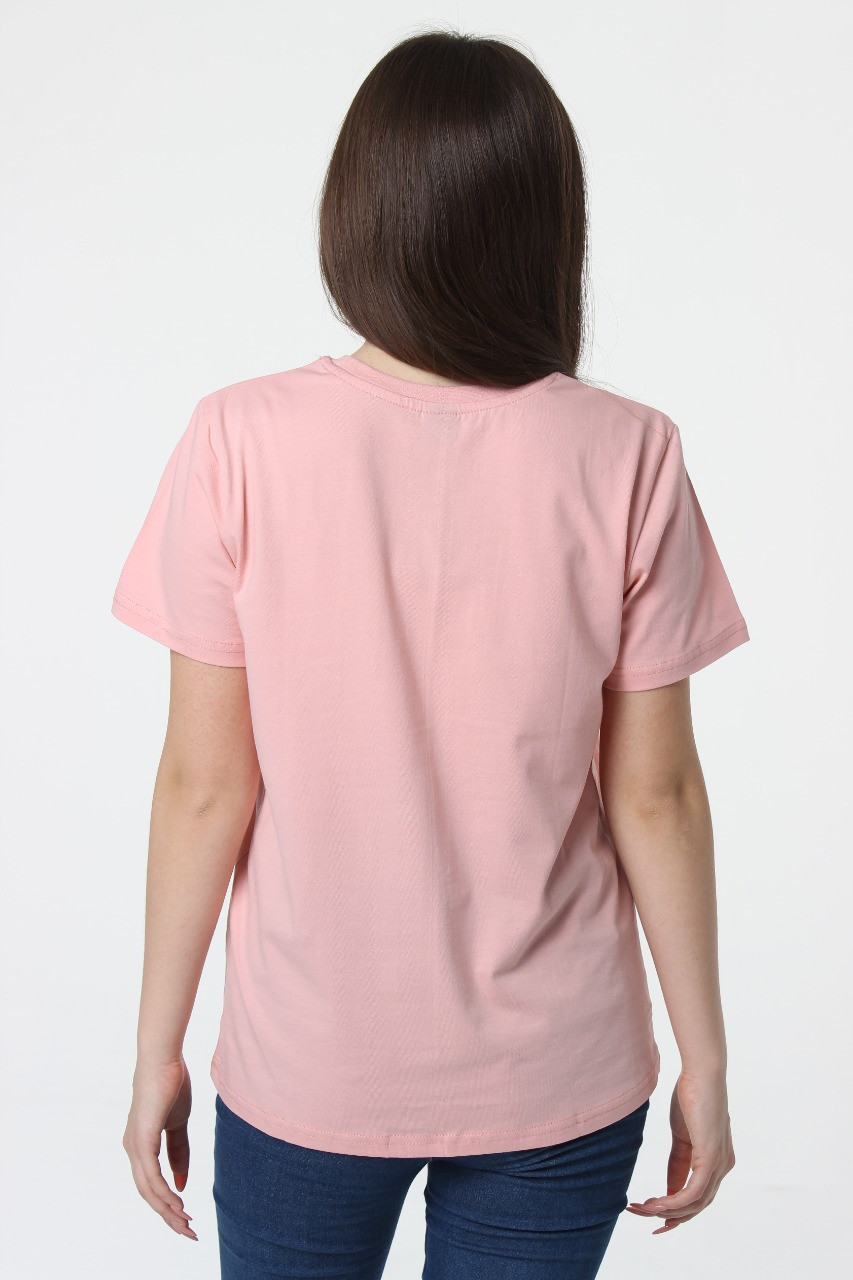 Женская футболка свободного кроя. Цвет: Розовый - фото 3 - id-p109144227