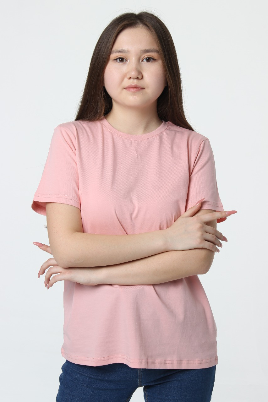 Женская футболка свободного кроя. Цвет: Розовый - фото 4 - id-p109144227