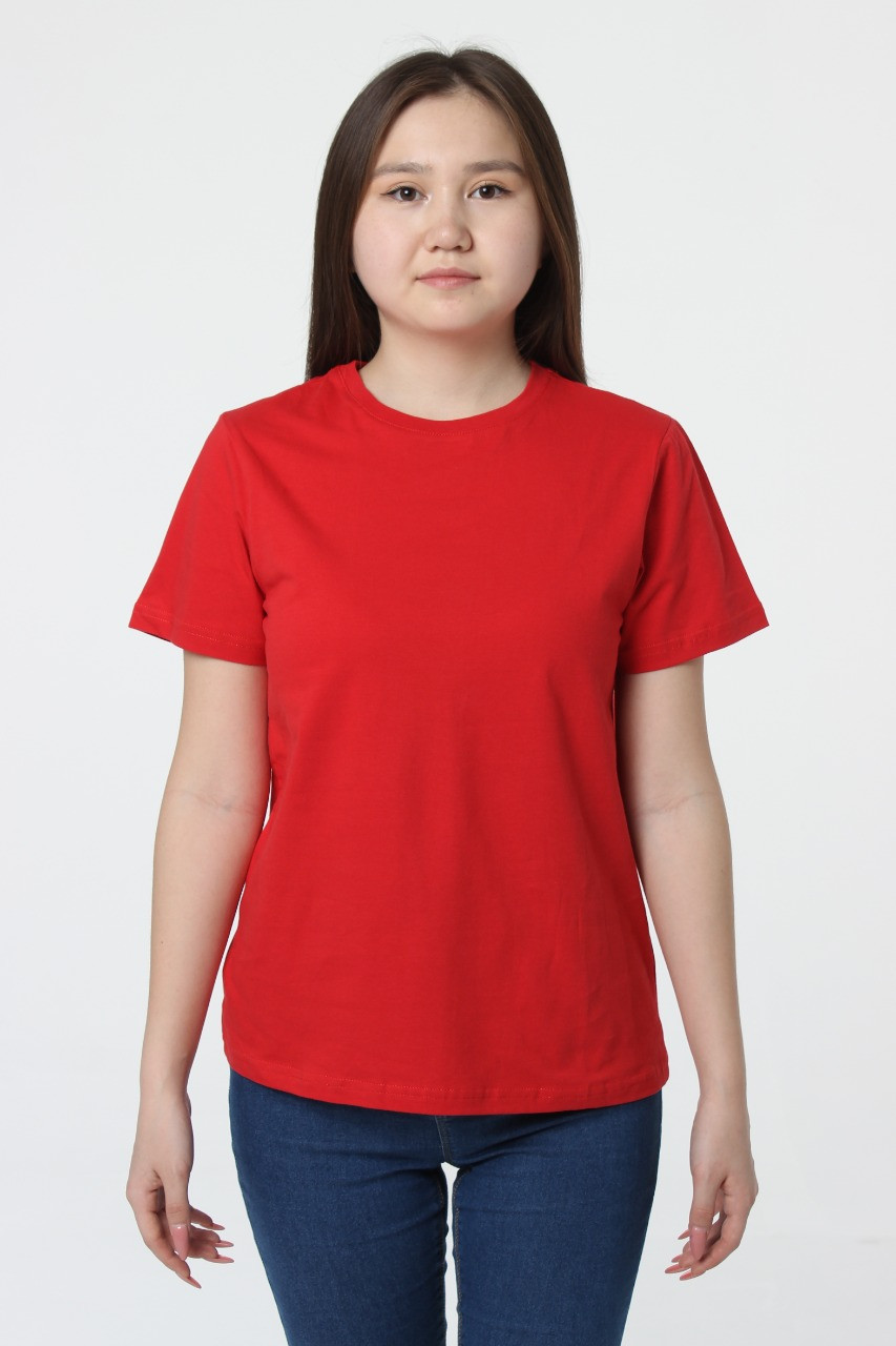 Женская футболка свободного кроя. Цвет: Красный