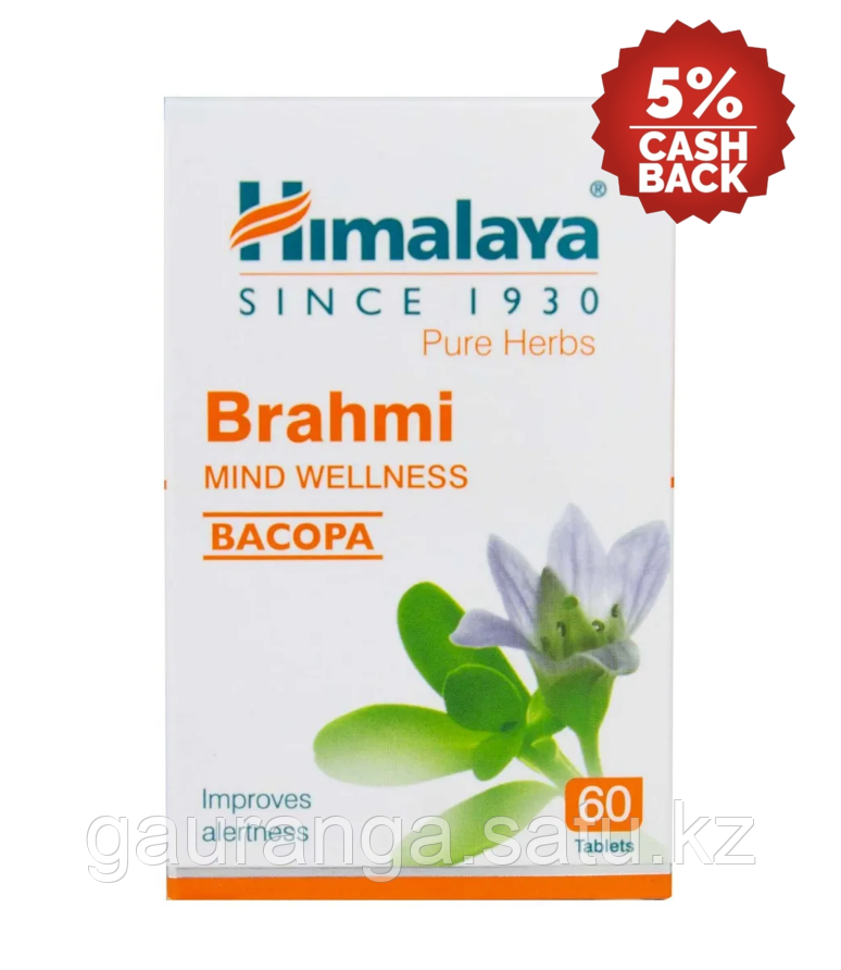 Брахми Хималая / Brahmi Himalaya 60 таб - для мозга и памяти - фото 1 - id-p106427715