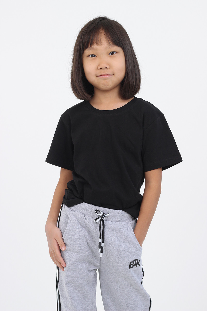 Детская футболка из хлопка. Цвет: Черный - фото 1 - id-p109144427