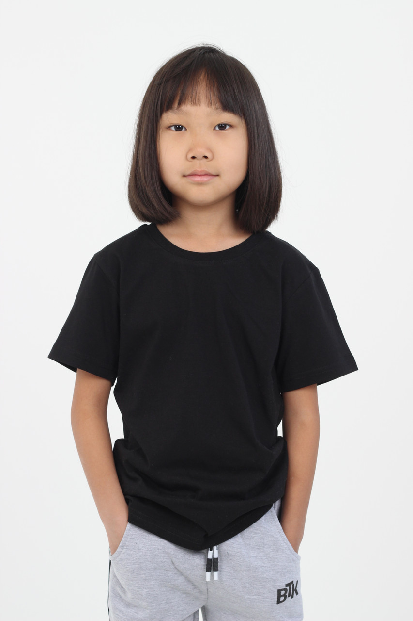 Детская футболка из хлопка. Цвет: Черный - фото 2 - id-p109144427