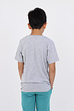 Детская футболка из хлопка. Цвет: Серый меланж, фото 3