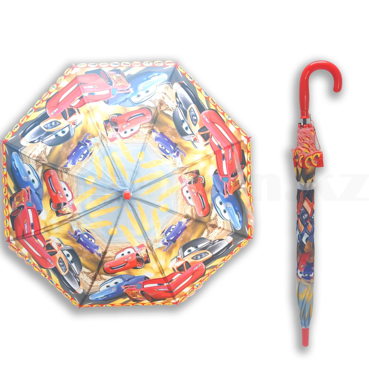 Детский зонт трость 70 см Тачки красный - фото 1 - id-p109144924