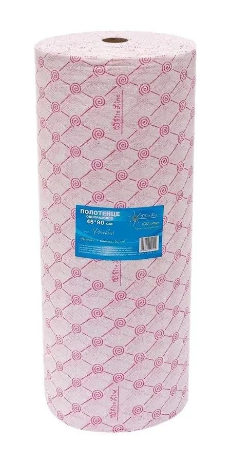 Одноразовые полотенца из спанлейса White Line Mesh, розовые - фото 1 - id-p109145260