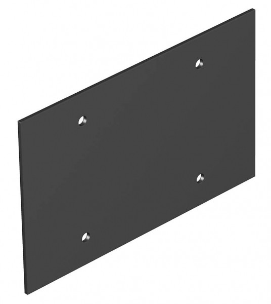 Крышка глухая для напольного бокса Telitank 142x88 мм (ПВХ, черный) - фото 1 - id-p109145787