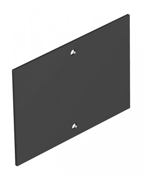 Накладка глухая напольного бокса Telitank 110x77 мм (ПВХ, черный) - фото 1 - id-p109145801