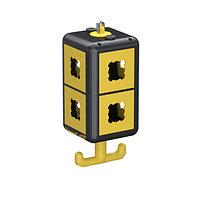 Корпус блока питания VH-8, пустой, 140x140x252 мм (подвесной блок для ЭУИ) черно-желтый