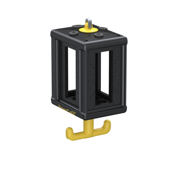 Корпус блока питания VH-8, пустой, 140x140x252 мм (подвесной блок для ЭУИ) черно-желтый
