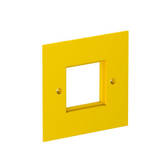 Накладка блока питания VH для монтажа устройств (1 ЭУИ 45х45 мм) 95x95 мм, желтая