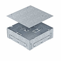 Монтажное основание для лючка GES4 (коробка для лючка 6 модулей 45х45 мм) h=70-110 сталь