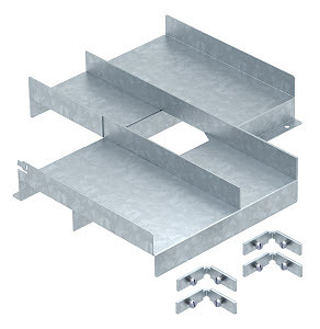 Перегородка разделительная для 3-х секционной Т-образной секции канала OKA-T 400х300х61 мм, фото 1