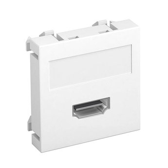 Розетка мультимедийная HDMI, 1 модуль Modul45, 45х45 мм, белая
