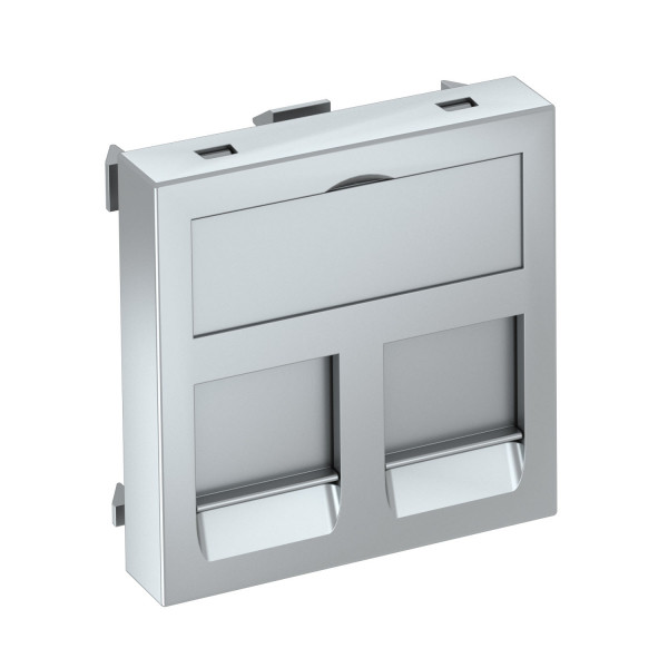 Корпус розетки компьютерной двойной тип PA (прямой) 45x45 мм, 1 модуль Modul45, фото 1