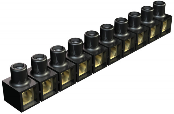 Клемма винтовая черная 10 мм², фото 1