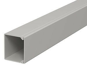 Мини-канал WDK с крышкой 30x30x2000 мм (высота борта 30 мм, крышка 30 мм) ПВХ серый RAL 7030