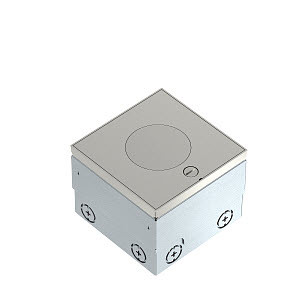 Лючок UDHOME2 пустой 140x140x110-135 мм (с тубусом IP45, нерж. сталь), фото 1