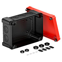 Распределительная коробка X25, IP 67, 286x202x126 мм, черная с красной крышкой