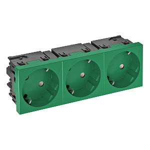 Розетка силовая 33° тройная 3х2К+З Modul45connect, фото 1