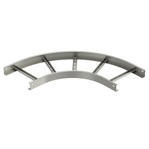 Угловая секция 90° лестничного лотка 60х600 мм R=300 мм, фото 1