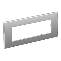 Рамка тройная 3хModul45 (для ЭУИ 45х135 мм) 84x185 мм, алюминиевый лак