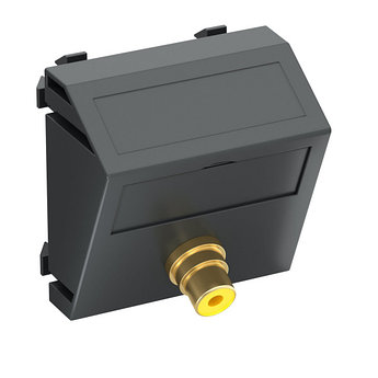 Розетка мультимедийная Video-Cinch, 1 модуль Modul45, черная