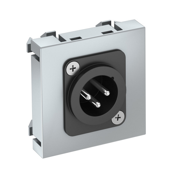 Розетка мультимедийная XLR, 1 модуль Modul45, 45х45 мм