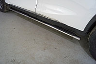 Пороги овальные с накладкой 75х42 мм ТСС для Cheryexeed TXL 2020-2021