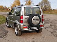 Защита задняя 42,4/60,3 мм ТСС для Suzuki Jimny 2012-2018