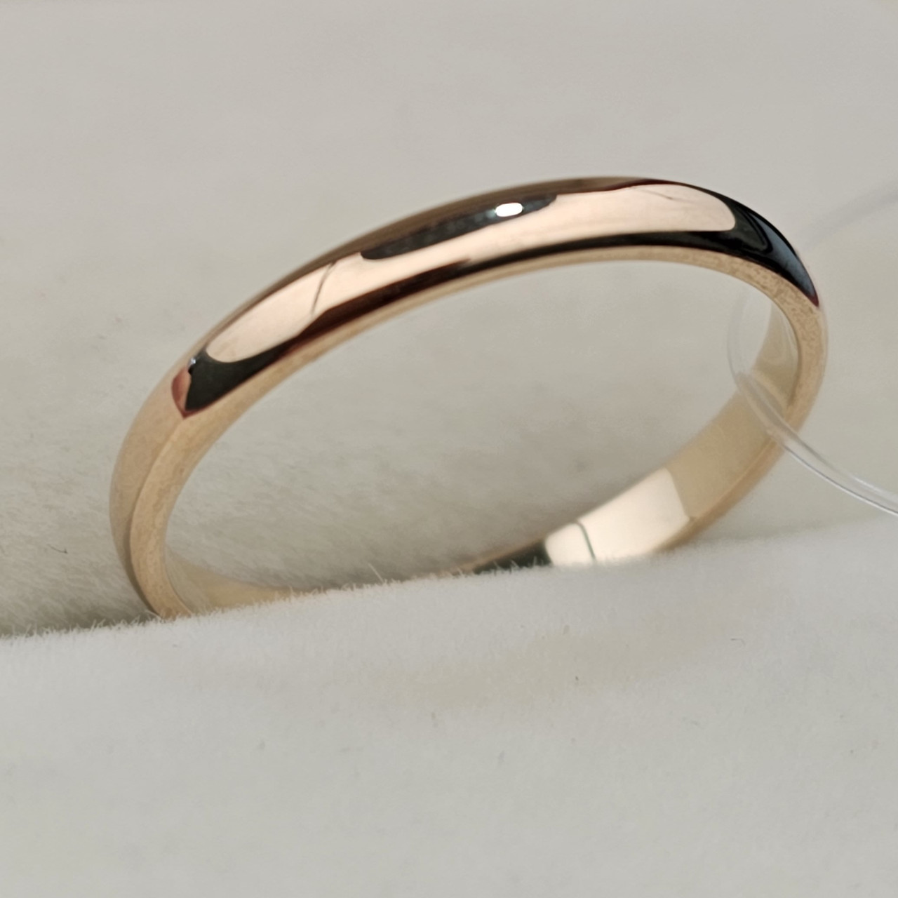 Обручальное кольцо 1,12 гр, 16 размер, Красное золото 585 проба