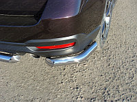 Защита задняя (уголки) 60,3 мм (под брызговики) ТСС для Subaru Forester (SJ) 2013-2015