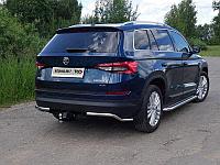 Защита задняя (уголки) 42,4 мм ТСС для Skoda Kodiaq 2017-