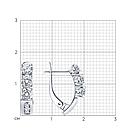 Серьги из серебра с фианитами SOKOLOV 94022979 покрыто  родием с английским замком, фото 3