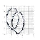 Серьги конго из серебра с алмазной гранью SOKOLOV 94140068 покрыто  родием, фото 3