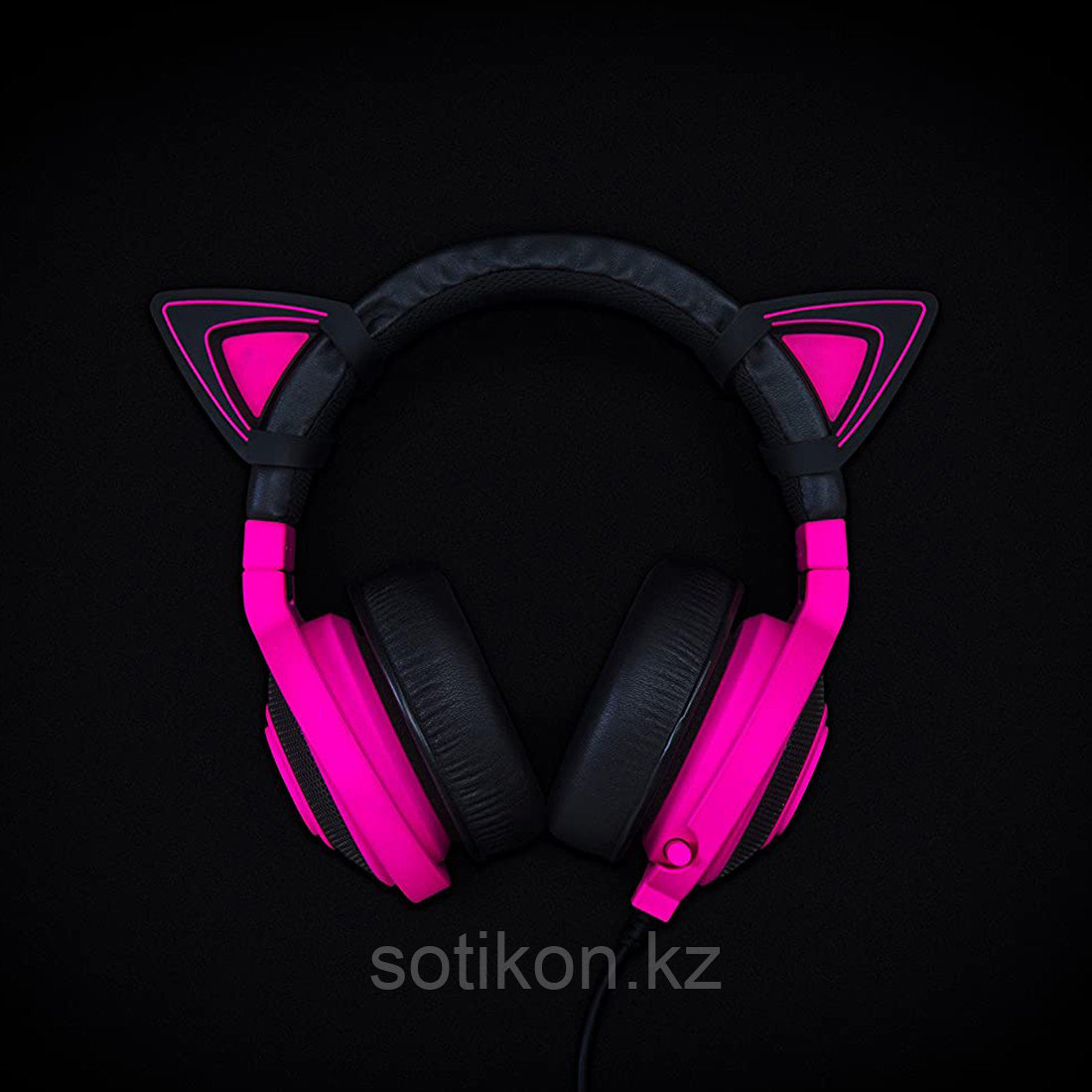 Накладные кошачьи ушки на гарнитуру Razer Kitty Ears for Kraken - Neon Purple - фото 2 - id-p109160999