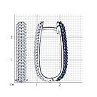 Серьги из серебра с фианитами  94-120-01900-1, фото 2