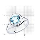 Кольцо из серебра с топазом Diamant 94-310-00552-1 покрыто  родием, фото 3