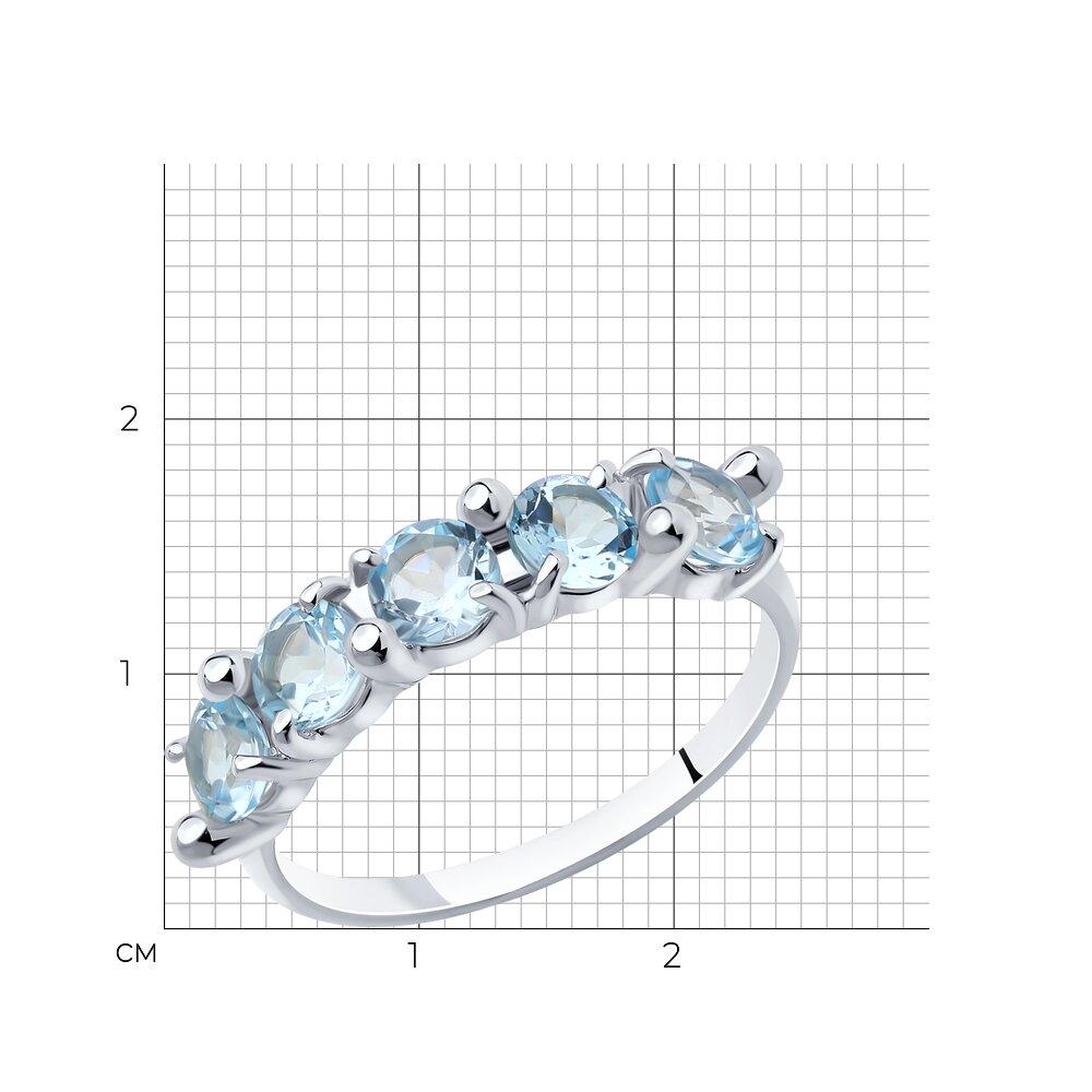 Кольцо из серебра с топазами Diamant 94-310-00346-1 покрыто родием - фото 3 - id-p68349840