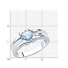Кольцо из серебра с топазом DIAMANT ( SOKOLOV ) 94-310-00593-1 покрыто  родием, фото 3
