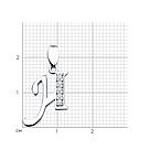 Подвеска-буква из серебра с фианитами SOKOLOV 94030453 покрыто  родием, фото 3