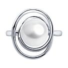 Кольцо из серебра с жемчугом SOKOLOV 94013292 покрыто  родием, фото 2