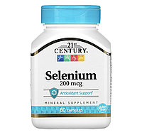 Селен (Selenium 200 mcg) 21st century,60capsules