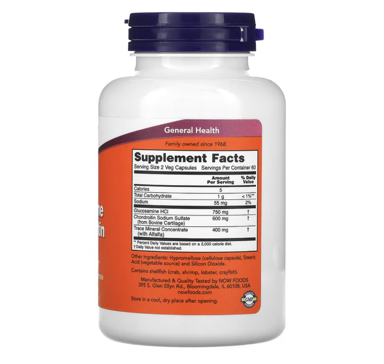 Хондроитинмен глюкозамин (Glucosamine & Chondroitin -Joint Health),120 Veg капсулалар - фото 2 - id-p109161429