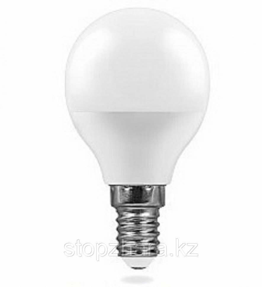 FERON лампа светодиодная шарик матовый G45 Е-14 9W холодный белый
