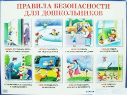Демонстрационный плакат  А2 Правила безопасности для дошкольников
