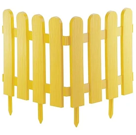 Забор декоративный форма "Классика", 29 х 224 см,  желтый
