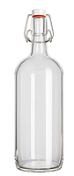 Бутылка с бугельной пробкой, 1 л безцветная